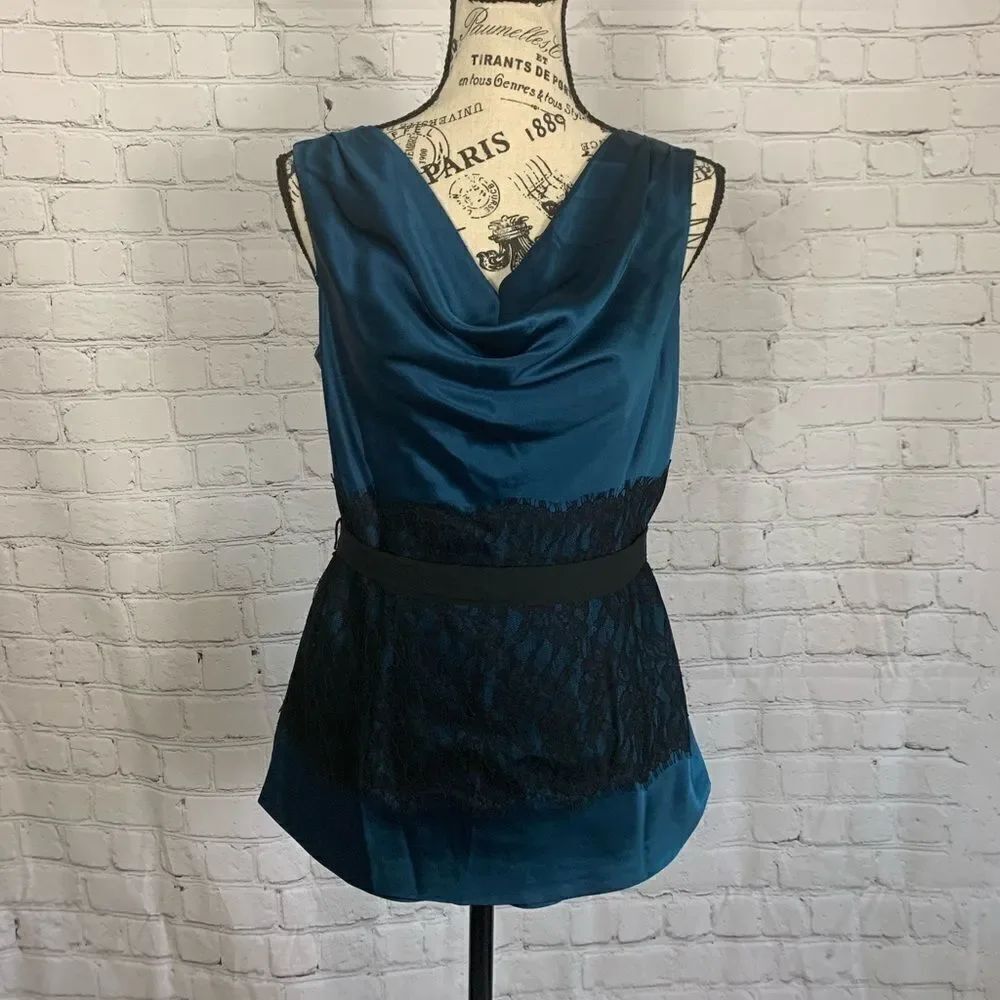 Dassiques Entier 100% Silk sleeveless Blouse size Small